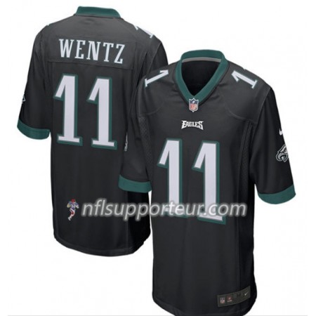 Maillot Homme Philadelphia Eagles Carson Wentz 11 Nike Noir